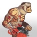 ロゴ Zombie Warrior Man 18 記号アイコン。