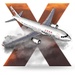 ロゴ X Plane 記号アイコン。