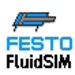 Le logo FluidSIM Icône de signe.
