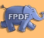 ロゴ Fpdf 記号アイコン。