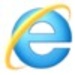 商标 Internet Explorer 9 64 Bits 签名图标。