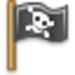 presto Pixel Piracy Icona del segno.