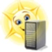 Le logo Solar Ftp Server Icône de signe.