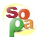 ロゴ Sopa de Letras 記号アイコン。