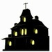 Le logo Spooky S Jump Scare Mansion Icône de signe.