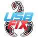 Le logo Usbfix Icône de signe.