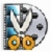 Le logo Video Cutter Max Icône de signe.